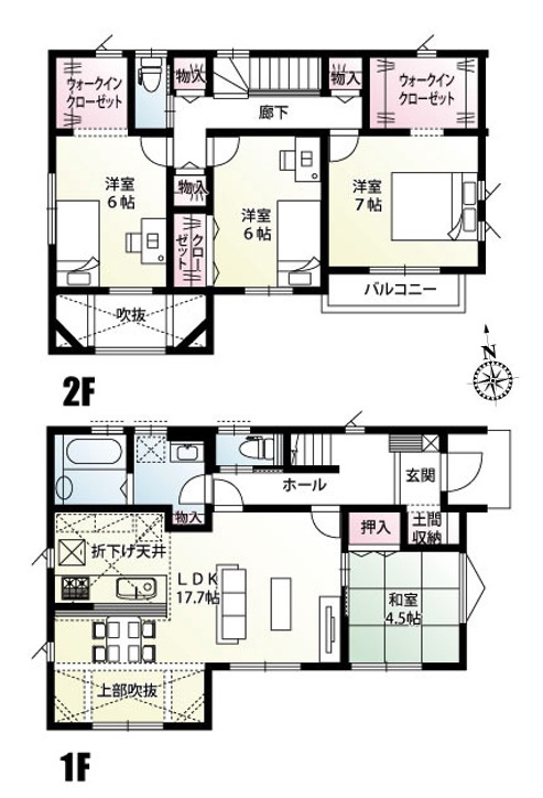 [新築住宅] 坂戸市片柳 4期 全2区画の間取り