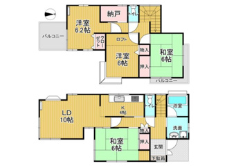 【間取り】 | 南中島町貸家