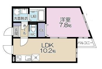 ミュゲ浅草の間取り|間取りです。