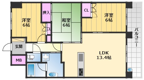 【間取り】 | プレミスト和泉府中
