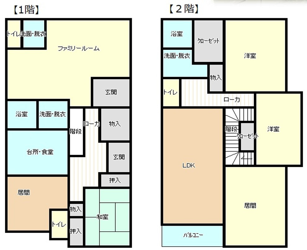高崎市飯塚町　中古住宅の間取り