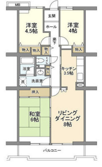 【間取り】 | コーポレート中央林間1号棟