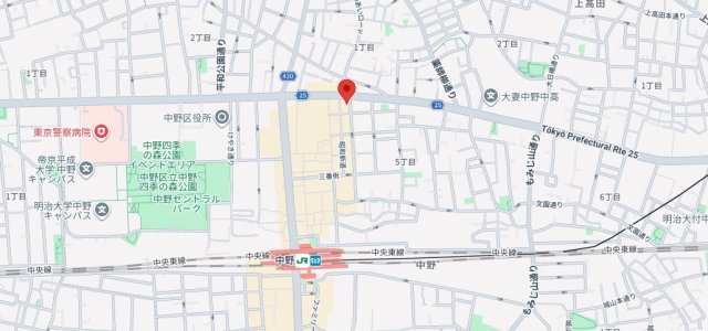 ★仲介手数料無料★中野プリンスマンション（新規リフォーム済み　即入居可能！）の地図