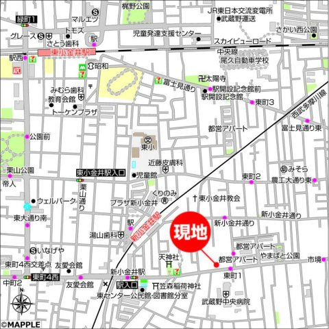 ハイブリッドメゾンの地図