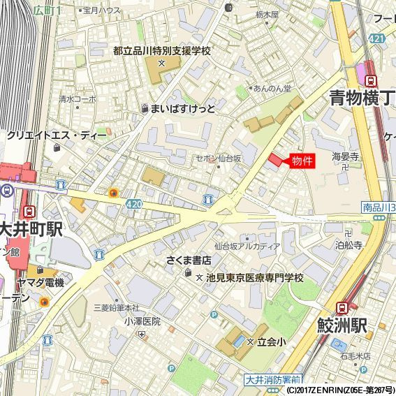 Ｂｒｉｌｌｉａ大井仙台坂の地図