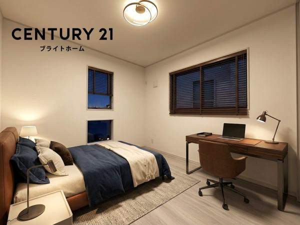横浜市保土ケ谷区和田２丁目の新築一戸建の洋室|落ち着きのある洋室です！
休日はこちらでおくつろぎ下さい♪
※家具等はCGでの参考レイアウトです。