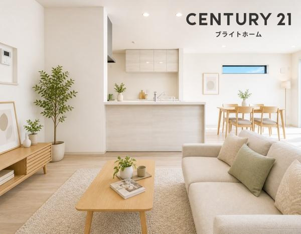 横浜市保土ケ谷区和田２丁目の新築一戸建の居間・リビング|家族が自然と集まるリビングは
落ち着きのある空間です♪
※家具等はCGでの参考レイアウトです