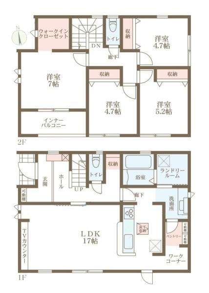 リーブルガーデン矢田山町 ３号棟 ／新築一戸建の間取り