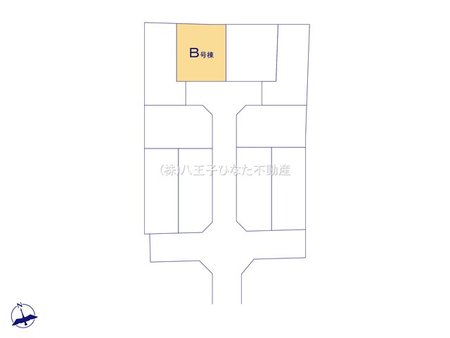 『八王子市新築戸建て』八王子市弐分方町724-5【仲介手数料無料】　１０期の区画図|～仲介手数料無料☆八王子ひなた不動産～八王子市弐分方町　新築戸建て