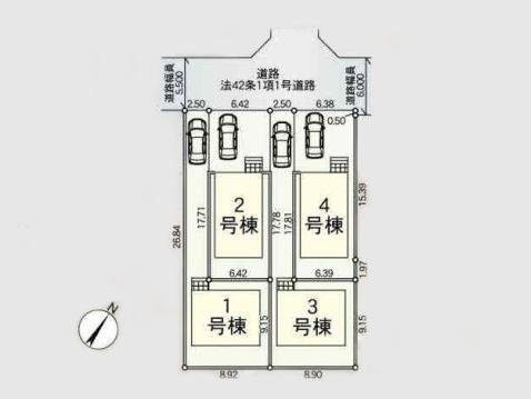 【Cradle garden】国分寺市東戸倉第５の区画図
