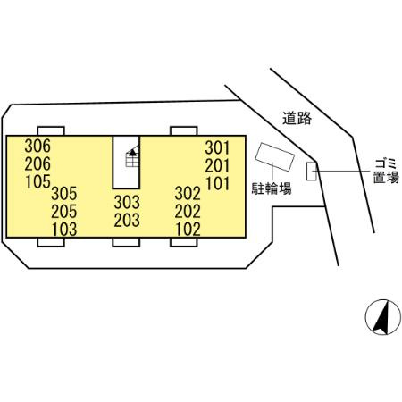 Garden大黒屋の区画図
