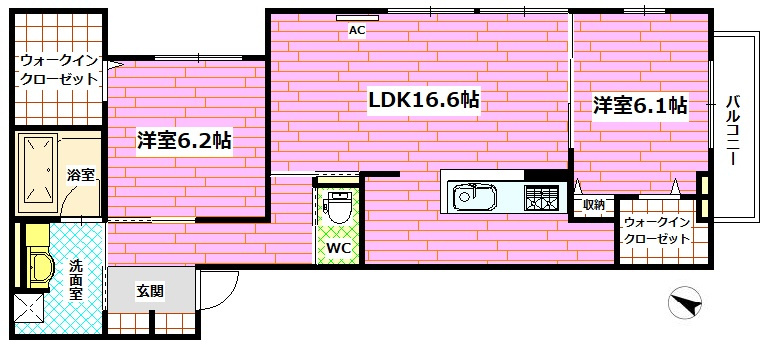 Ｂｒｉｇｈｔｅｓｔ船越の間取り