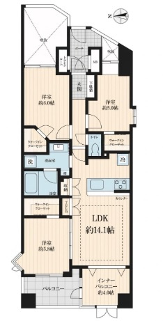 【間取り】 | ヴェルビュ亀有