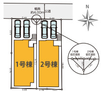 『八王子市新築戸建て』八王子市元本郷町4-18-6【仲介手数料無料】　１２期の区画図|～仲介手数料無料☆八王子ひなた不動産～八王子市元本郷町　新築戸建て
