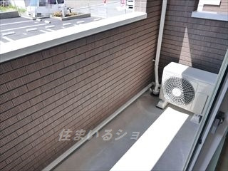 広島市安佐北区深川１丁目のアパートのバルコニー