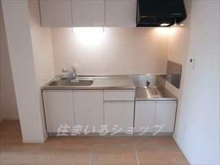 広島市安佐北区深川１丁目のアパートのキッチン|浄水器一体型シャワー水栓