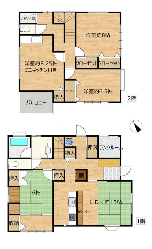 飯能市小瀬戸　中古戸建の間取り