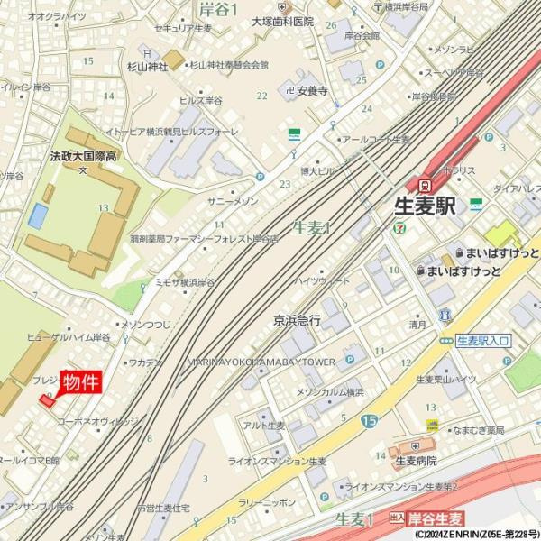 セレ生麦の地図
