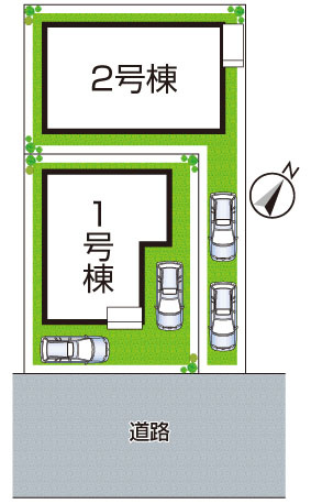 神戸市西区春日台　新築一戸建ての区画図|全２区画