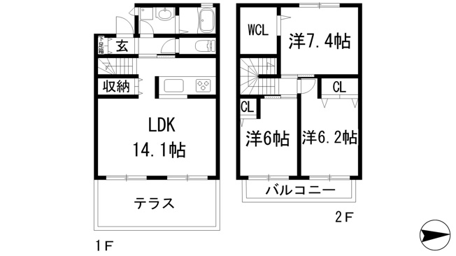 【間取り】 | すみれテラスＤ棟