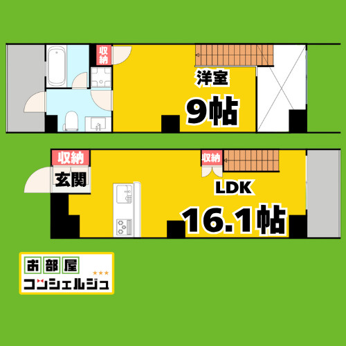 スクエア名駅南の間取り