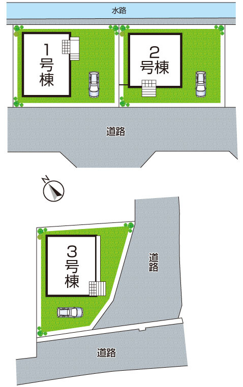 姫路市四郷町東阿保　第12期　新築一戸建ての区画図|全3区画