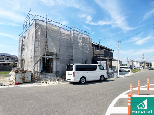 姫路市四郷町東阿保　第12期　新築一戸建ての前面道路含む現地写真|周辺は落ち着いた街並みの住宅地！子育てがしやすい住環境です！まだ未完成ですが、現地でしかわからない事もございます。是非一度ご覧ください。