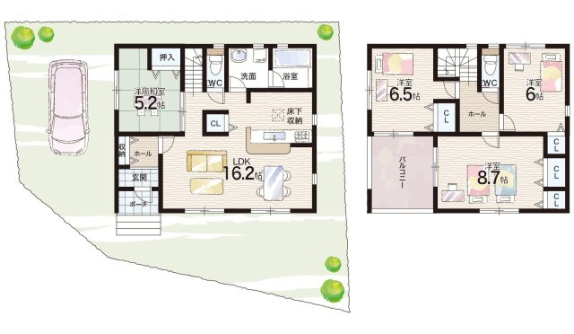 姫路市四郷町東阿保　第12期　新築一戸建ての間取り|3号地