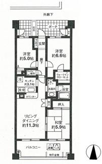 【間取り】 | ヴィルヌーブ東戸塚プレジール
