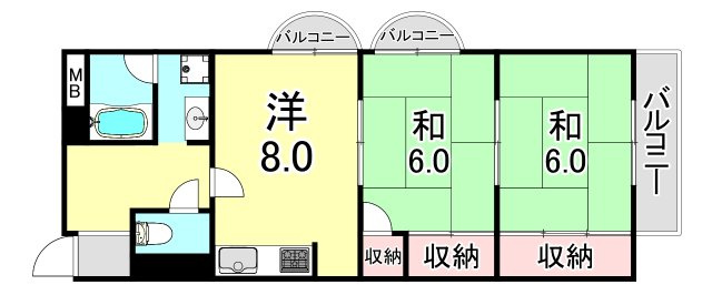 惣町サンハイツの間取り
