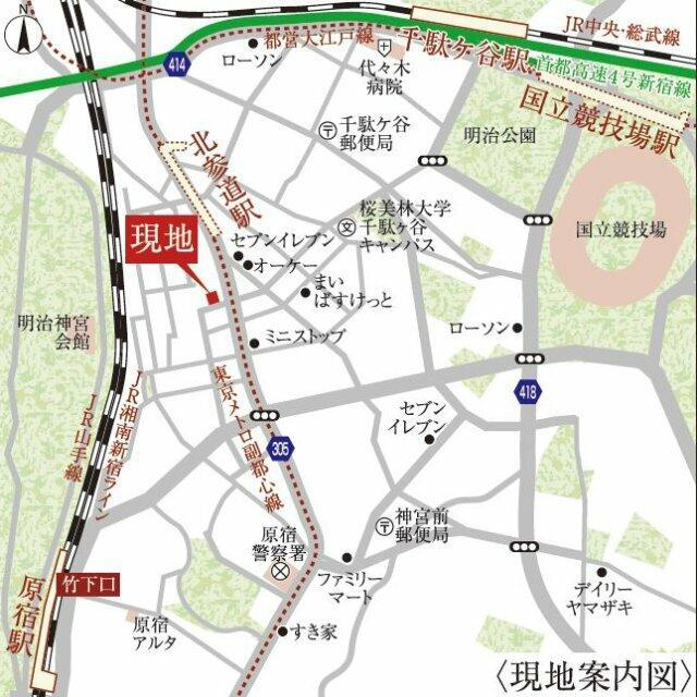 ジオエント原宿の地図