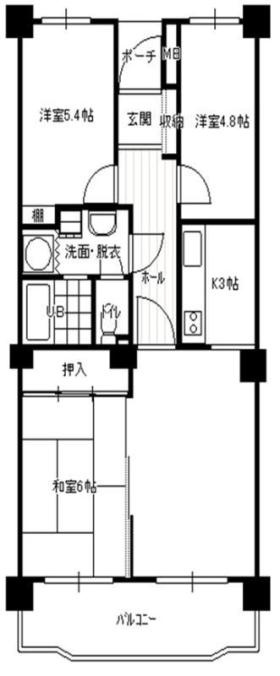 大名サンハイツの間取り