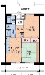 グリーンヒルズ鷹取2号棟の間取り