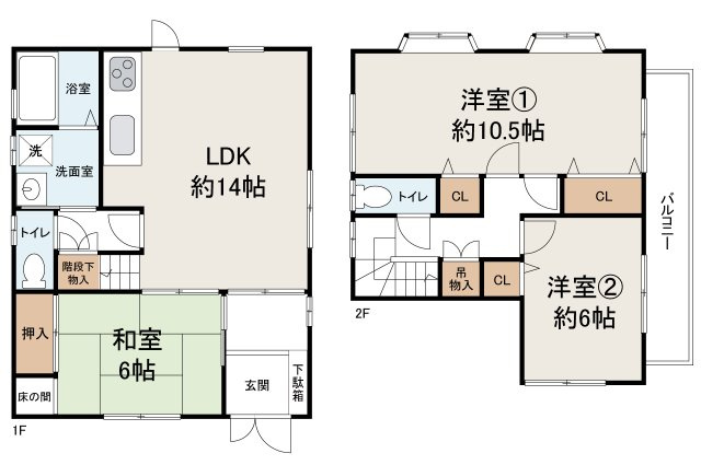 岸和田市畑町1丁目の間取り|現状でのお引渡し。定額リフォームパック（オプション）利用可。詳細はお問合せください。