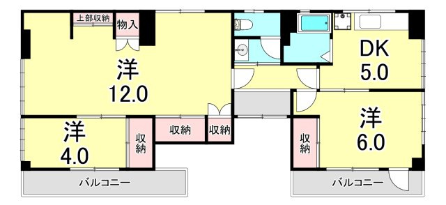 羽坂ハイツの間取り