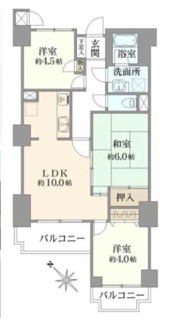 クリオ藤沢３番館の間取り