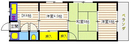 オークラハイツの間取り