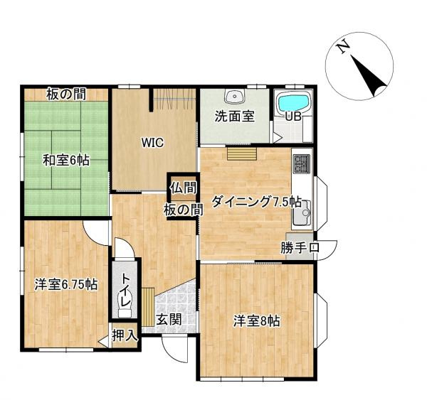 熊毛郡平生町大字大野北今井　戸建ての間取り