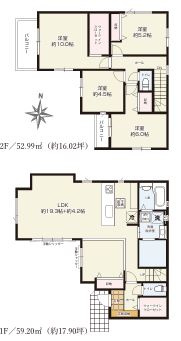 【間取り】 | 厚木市三田　新築分譲住宅　全3棟