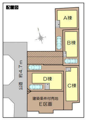 茅ヶ崎市松浪１丁目 V　新築戸建　全４棟 B棟の区画図