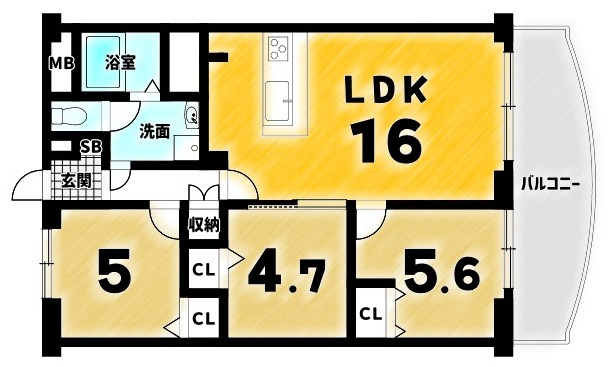 深草西浦住宅の間取り