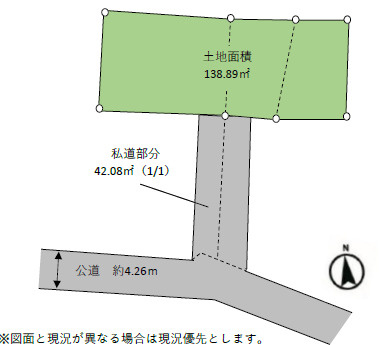 厚木市上依知　売地の土地図