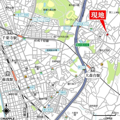 ヴィラ　ウィスタリア　Ｇ棟の周辺