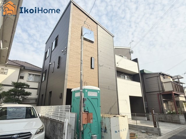 明石市二見町西二見　全1棟　新築戸建の外観|外観予想パース。山電「西二見」駅まで徒歩6分で便利！駐車場3台可能！新築で月々賃貸より安い！