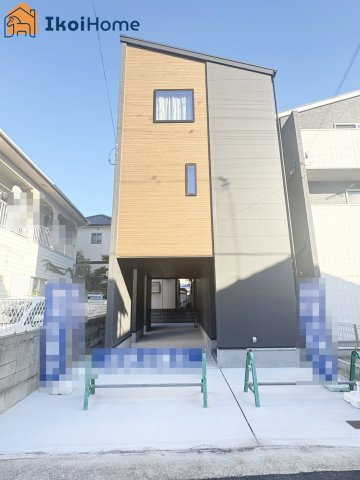 明石市二見町西二見　全1棟　新築戸建の外観|【ホームページに現地動画掲載中】●年中無休：当日予約可●西二見駅徒歩6分！駐車2台可！ガレージ付き！