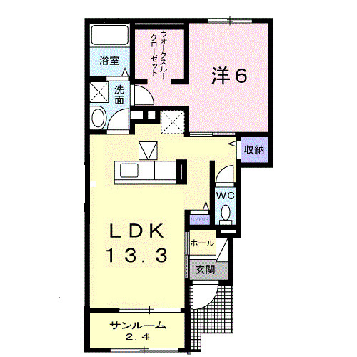 ブライトプレイスＡの間取り