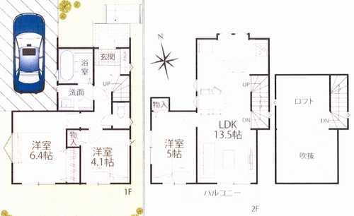 藤沢市西富2丁目　新築戸建全1棟　1号棟の間取り