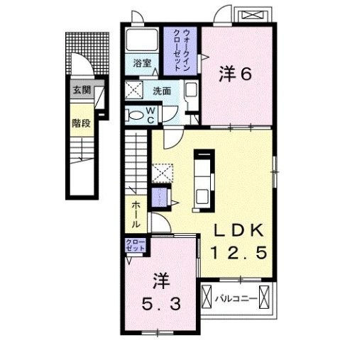 オーブ下田井Ｆの間取り