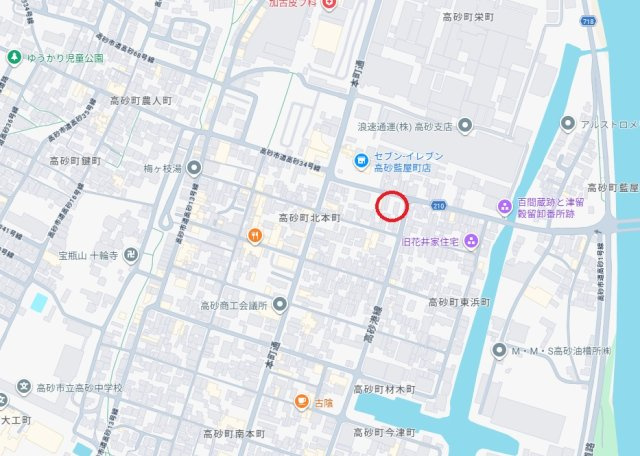 高砂市高砂町藍屋町　　　山陽電鉄「高砂駅」徒歩9分の地図