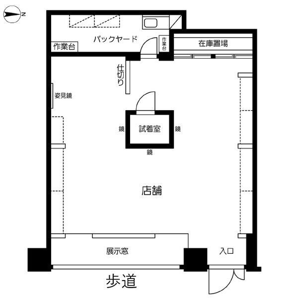リバーサイドテラス石川橋【　1階路面店　】の間取り